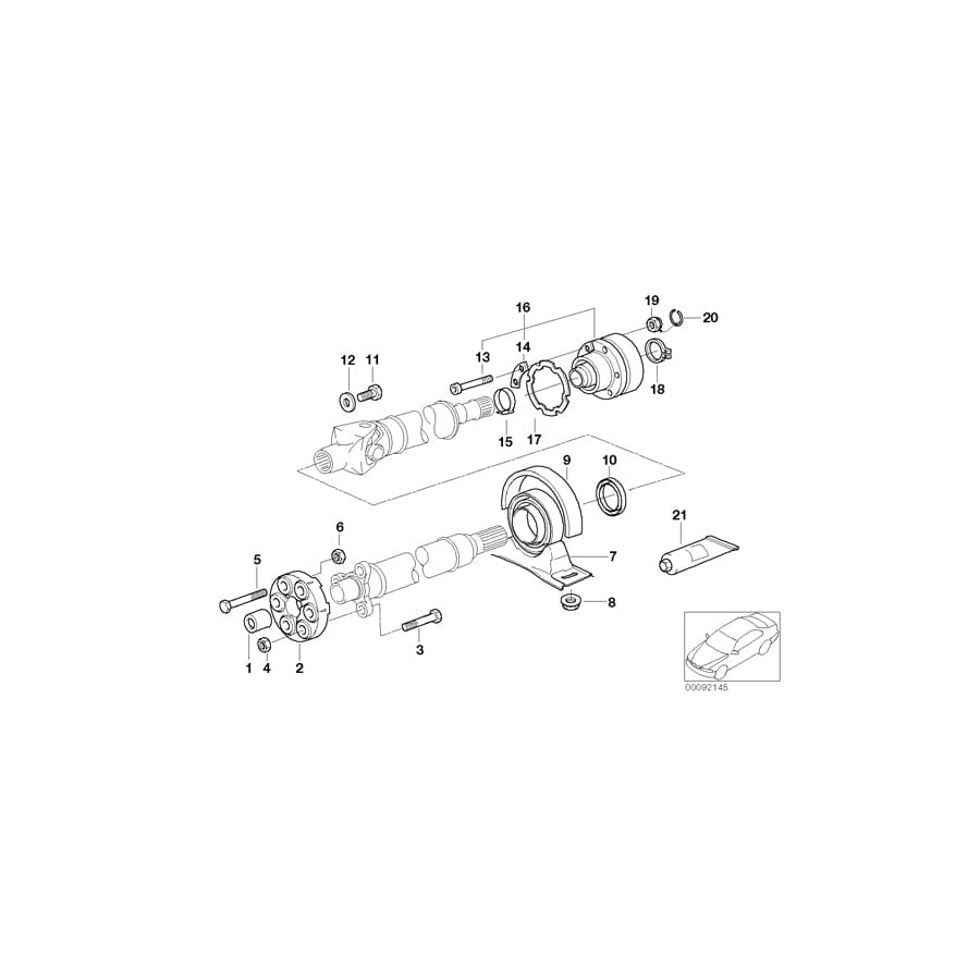 Genuine BMW 26101229500 E39 E38 Balance Weight 1,2 GRAmm/SW13 (Inc. 525tds, 528i & 523i)