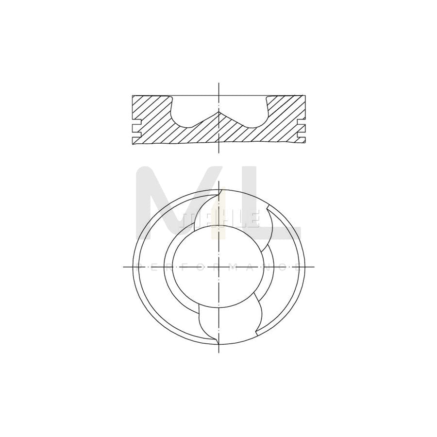 MAHLE ORIGINAL 229 29 00 Piston 128,0 mm, with cooling duct, with piston ring carrier | Performance Parts DirectCar Parts