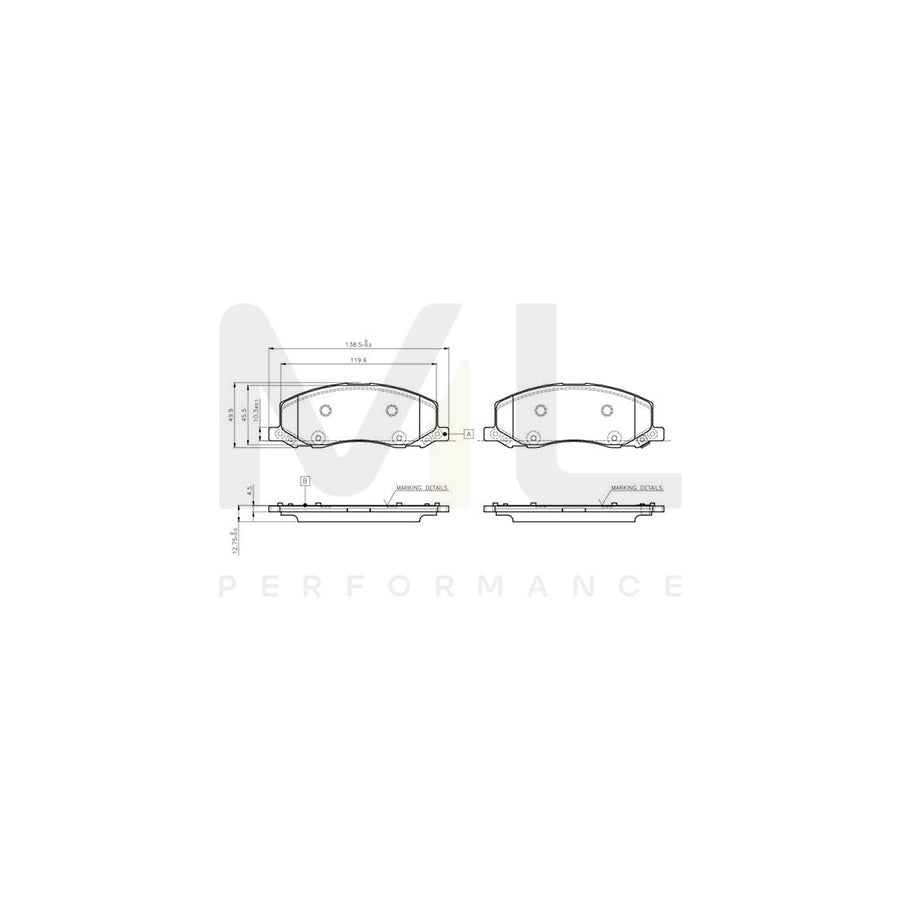 Bosch 0986Tb3108 Brake Pad Set Excl. Wear Warning Contact | Performance Parts Direct Car Parts