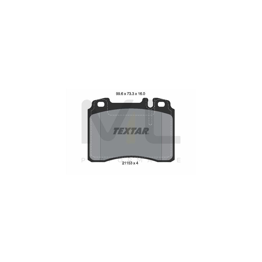 TEXTAR 2115305 Brake pad set prepared for wear indicator