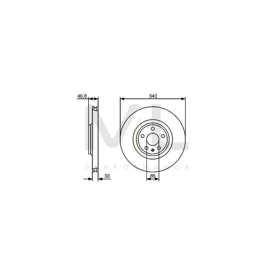 BOSCH 0 986 479 464 Brake Disc for AUDI TT Vented, Coated, High-carbon | Performance Parts Direct Car Parts