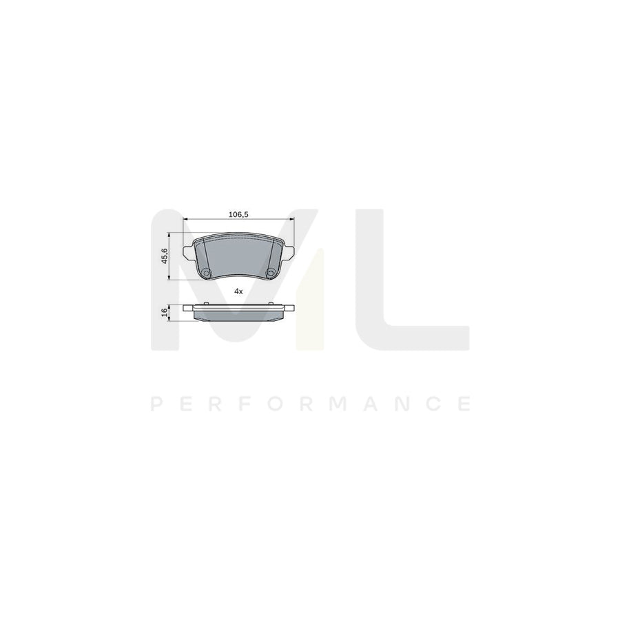 Bosch 0986494978 Brake Pad Set BP1829 | Performance Parts Direct Car Parts
