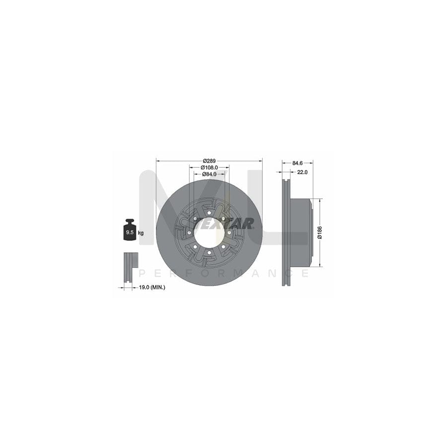 TEXTAR 93089600 Brake Disc for IVECO Daily Solid, without wheel hub, without wheel studs | Performance Parts Direct Car Parts