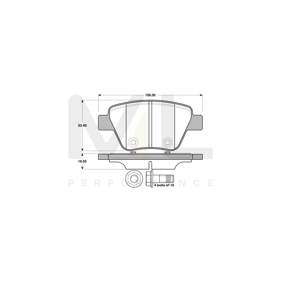 Bosch 0986Tb3114 Brake Pad Set | Performance Parts Direct Car Parts