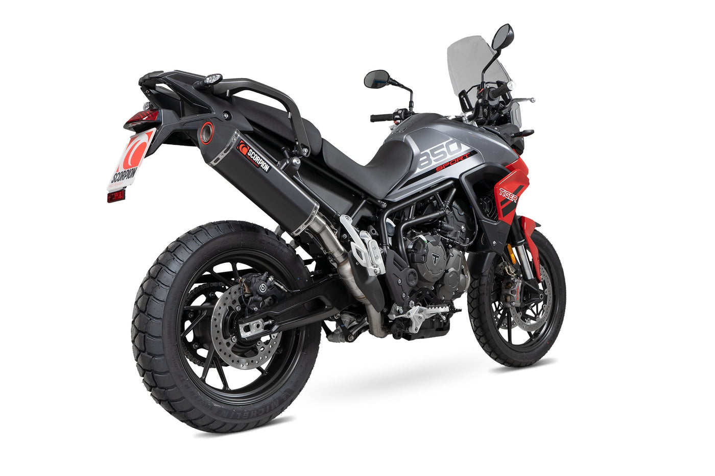 Scorpion RTR92BCER Triumph Tiger 850 Serket Parallel Slip-On Exhaust - Black Ceramic Coated Sleeve