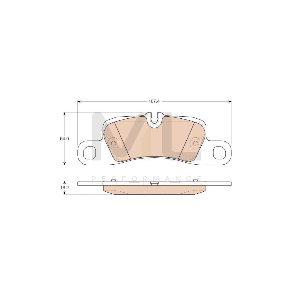 TRW Cotec Gdb1962 Brake Pad Set For Porsche Cayenne (92A) Prepared For Wear Indicator | Performance Parts Direct Car Parts