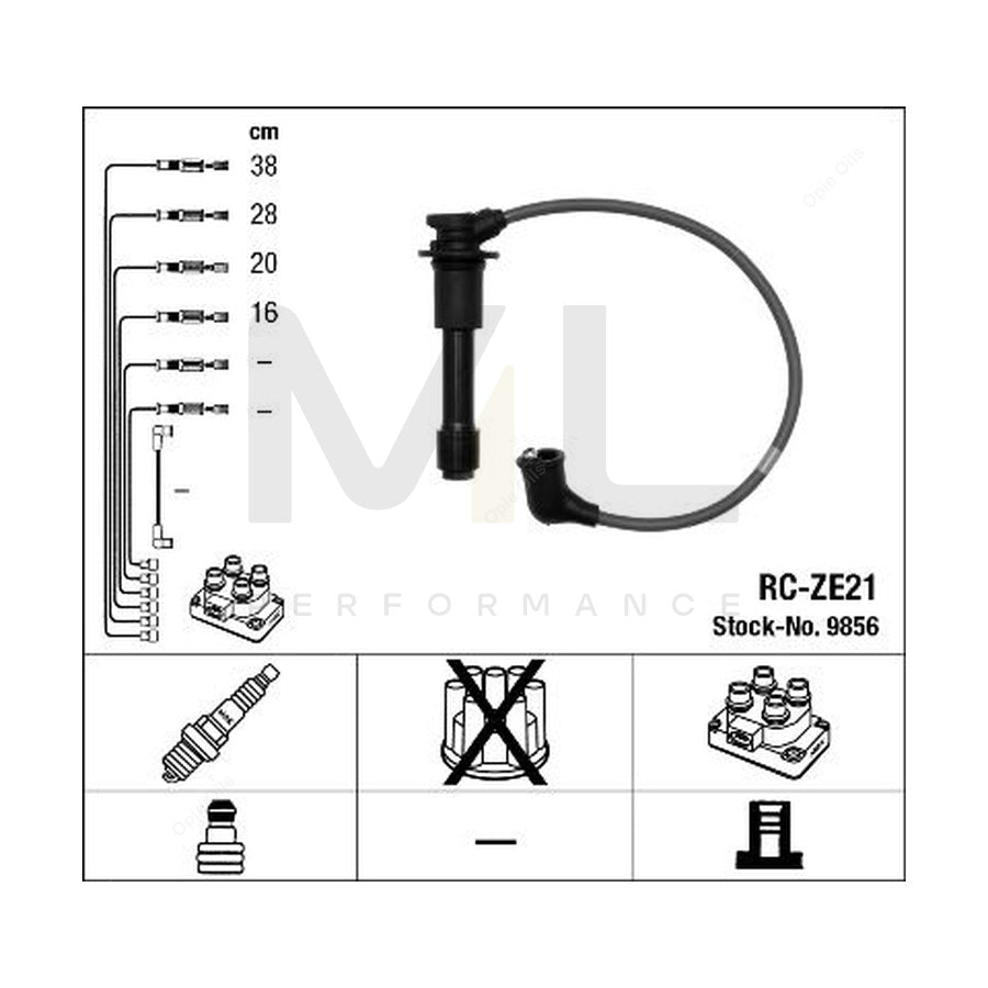 NGK Ignition Cable Kit RC-ZE21 (NGK9856)