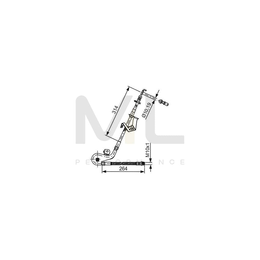 BOSCH 1 987 481 428 Brake Hose 750mm, M10x1 | Performance Parts Direct Car Parts