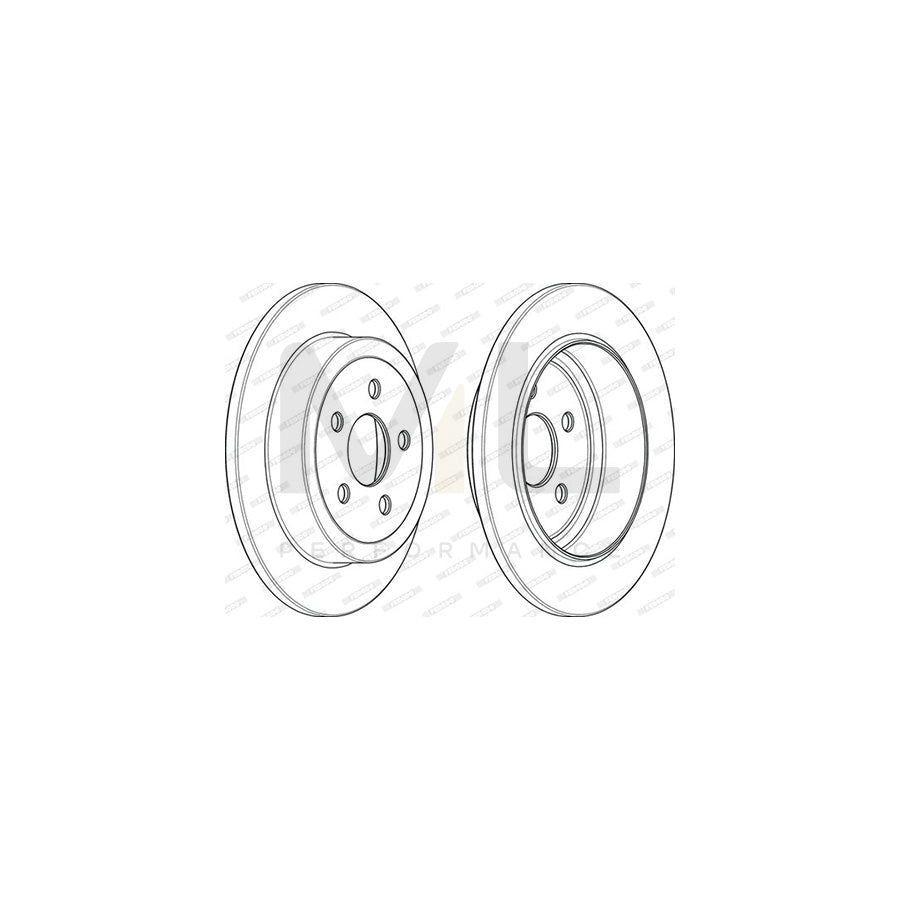 FERODO PREMIER DDF1911C Brake Disc Solid, Coated, without accessories | Performance Parts Direct Car Parts