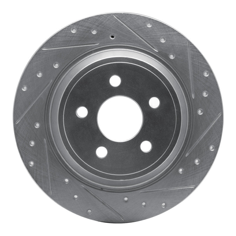 R1 Concepts R1 15-24 Ford Fusion Rear Right Drilled & Slotted Silver Brake Rotor