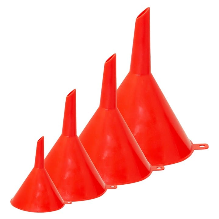 Amtech 4pcs. Mini Plastic Funnel Set | Performance Parts DirectDIY & Power Tools