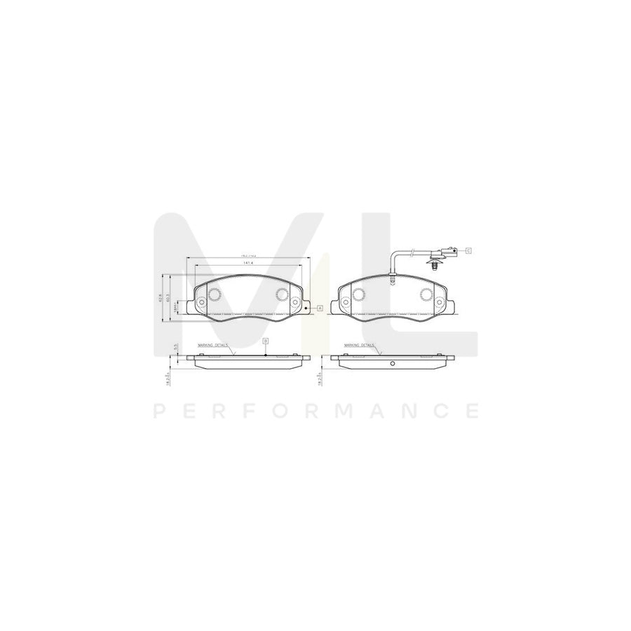 Bosch 0986Tb3132 Brake Pad Set Excl. Wear Warning Contact | Performance Parts Direct Car Parts