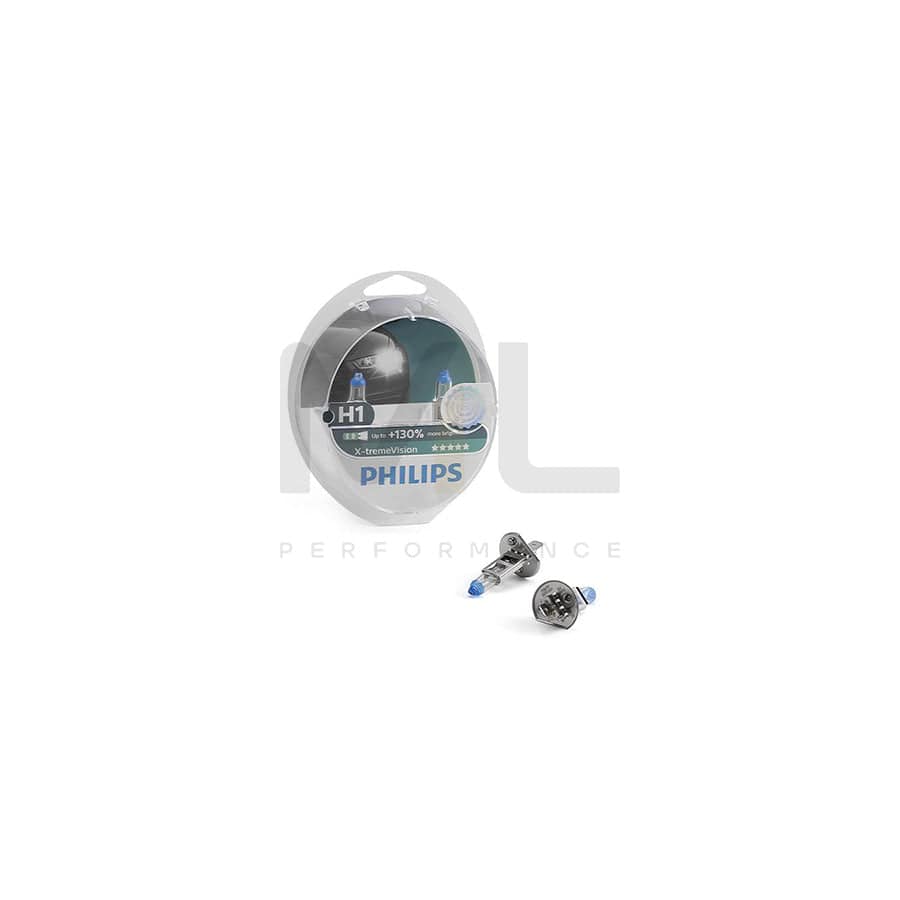 PHILIPS X-tremeVision 12258XV+S2 Bulb, spotlight H1 12V 55W P14,5s 3450K Halogen | Performance Parts Direct Car Parts