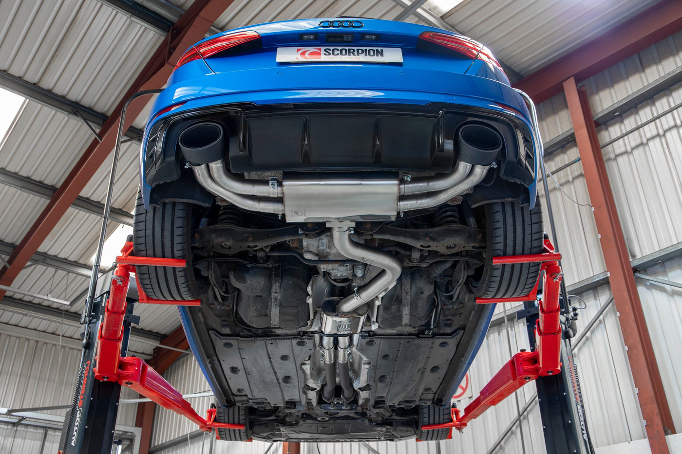 Scorpion SAU080CF Audi RS3 8V Resonated Cat/Gpf-Back Exhaust System Without Valves