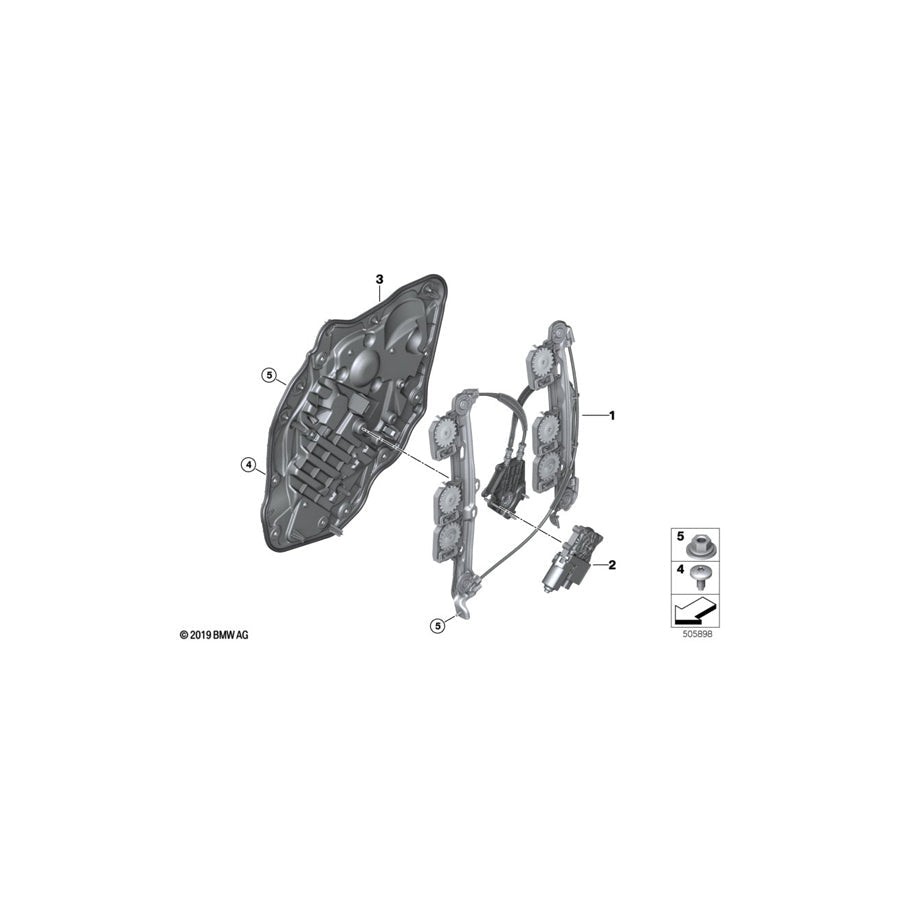 Genuine BMW 51217483855 F44 Acoustic Cover, Rear Left (Inc. M235iX, 218i & 228iX)