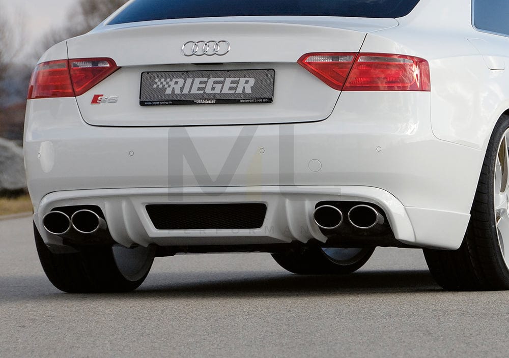 Rieger 00055426 Audi B8 B81 A5 Rear Diffuser for Twin Tailpipe Left & Right