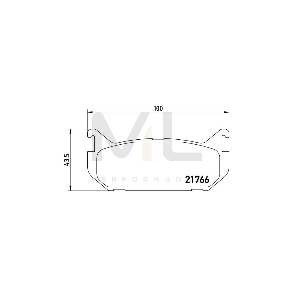 Brembo P 24 036 Brake Pad Set Excl. Wear Warning Contact