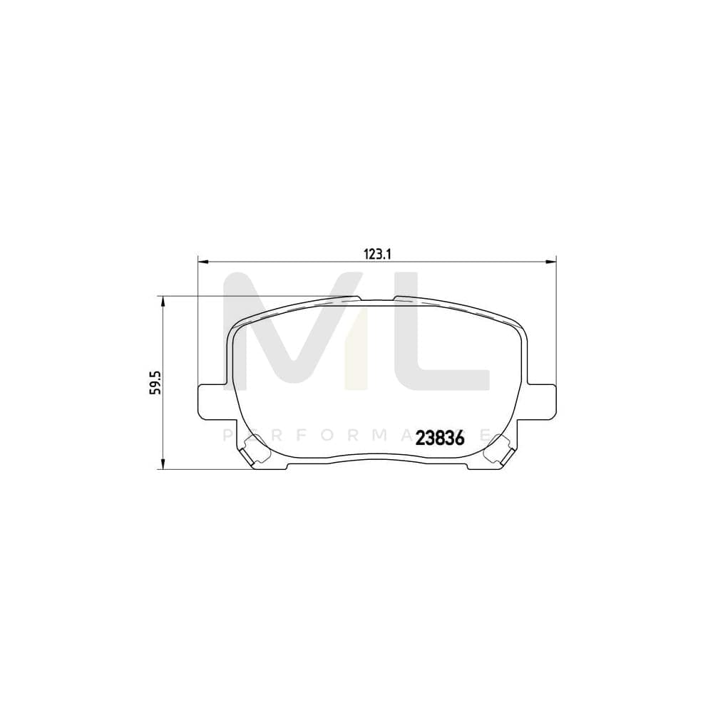 Brembo P 83 061 Brake Pad Set With Acoustic Wear Warning