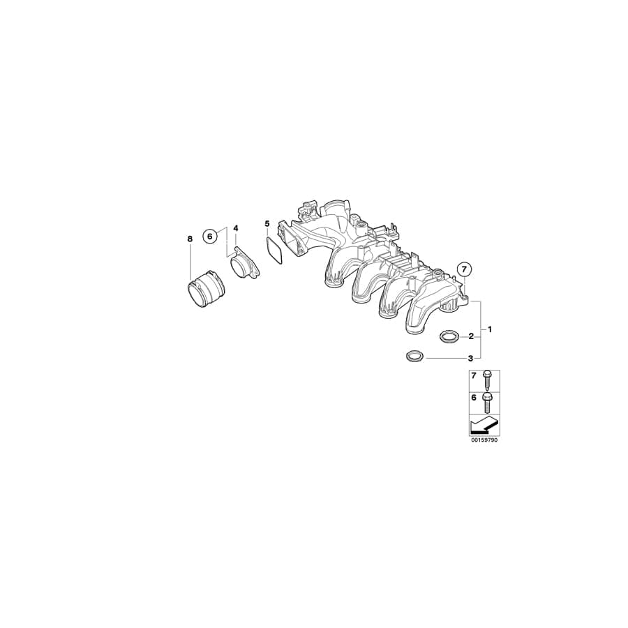 Genuine BMW 11617805029 R56 Profile-Gasket (Inc. Cooper D & One D)