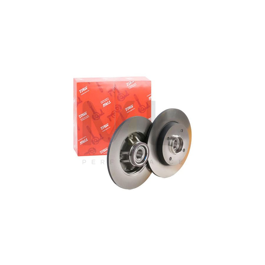 TRW DF6042BS Brake Disc Solid, with ABS sensor ring, with wheel bearing | Performance Parts Direct Car Parts