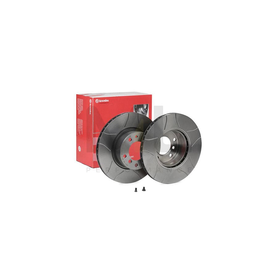 BREMBO MAX LINE 09.5142.76 Brake Disc Internally Vented, Slotted, Coated, High-carbon, with bolts/screws - 1 piece