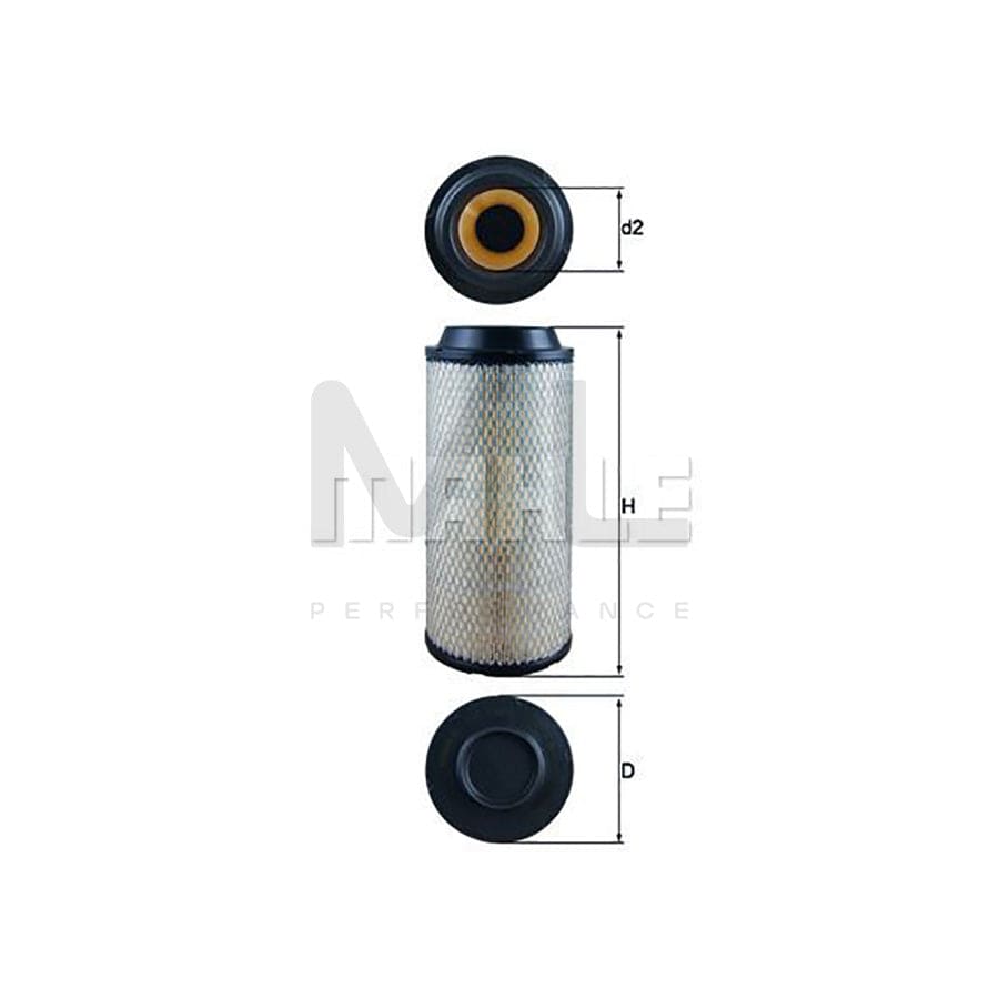 MAHLE ORIGINAL LX 1687 Air Filter Filter Insert | Performance Parts DirectCar Parts