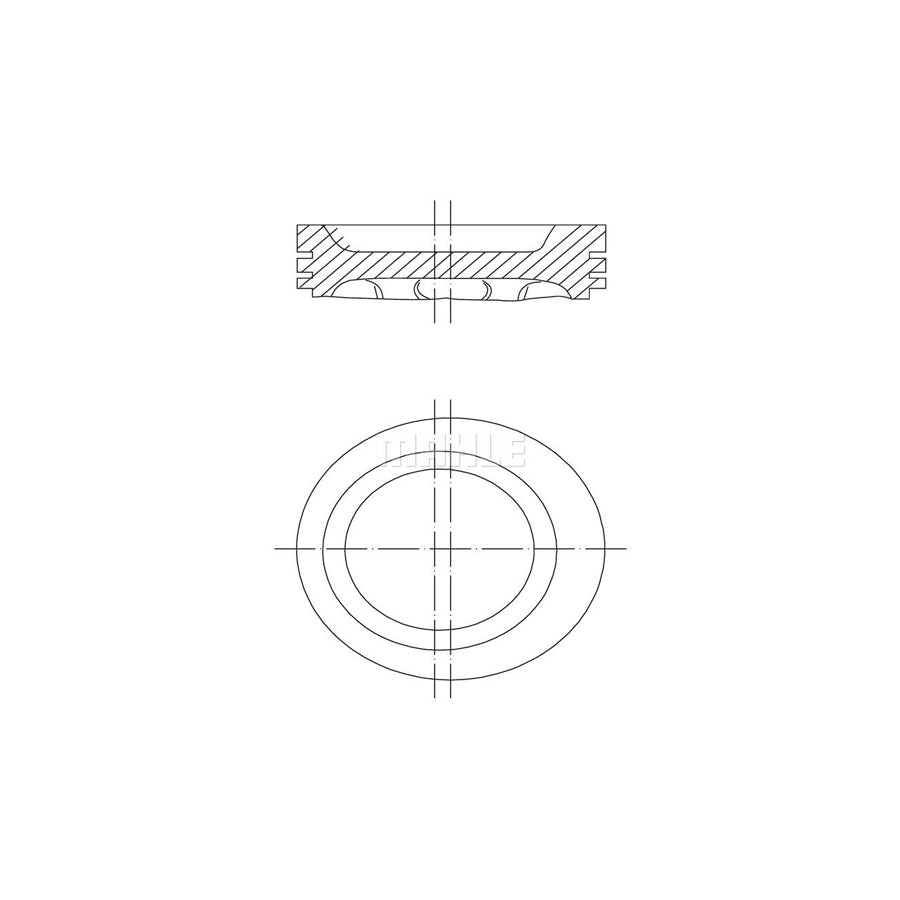 MAHLE ORIGINAL 229 31 00 Piston 130,0 mm, with piston ring carrier