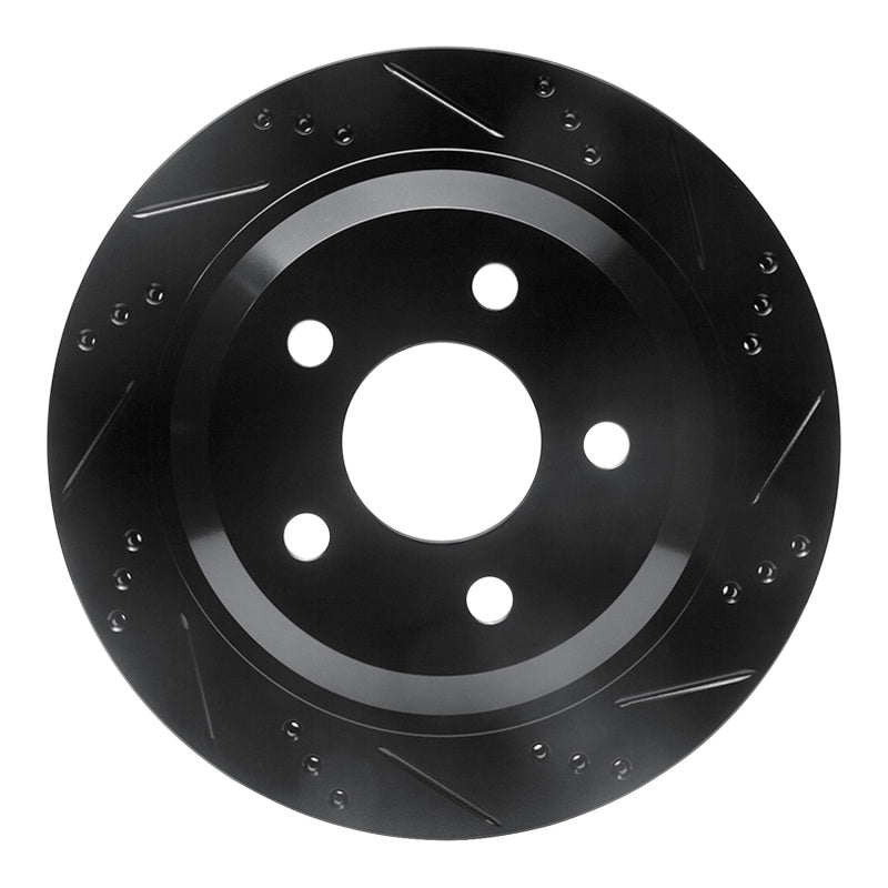 R1 Concepts R1 98-02 Chevrolet Camaro Rear Right Drilled & Slotted Black Brake Rotor