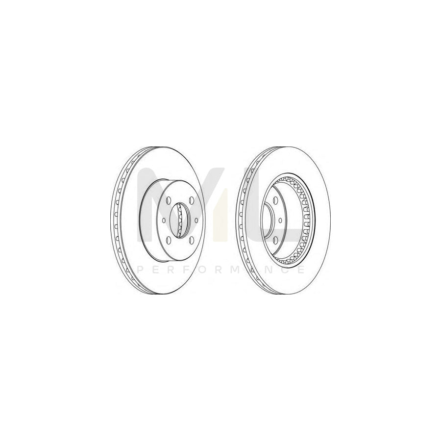 FERODO DDF1006-1 Brake Disc Vented, with bolts/screws | Performance Parts Direct Car Parts