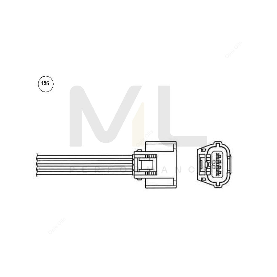 NTK Lambda Sensor - Oxygen / O2 Sensor (NGK 97305) - OZA866-EE1