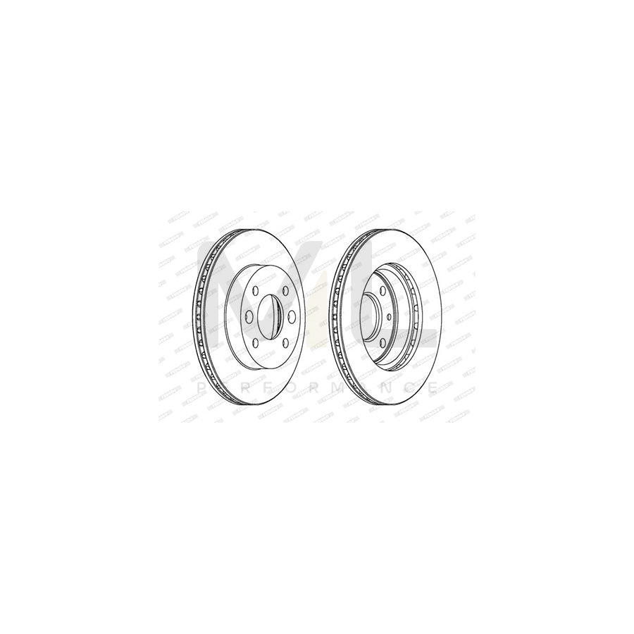 FERODO PREMIER DDF184 Brake Disc Vented, with bolts/screws | Performance Parts Direct Car Parts