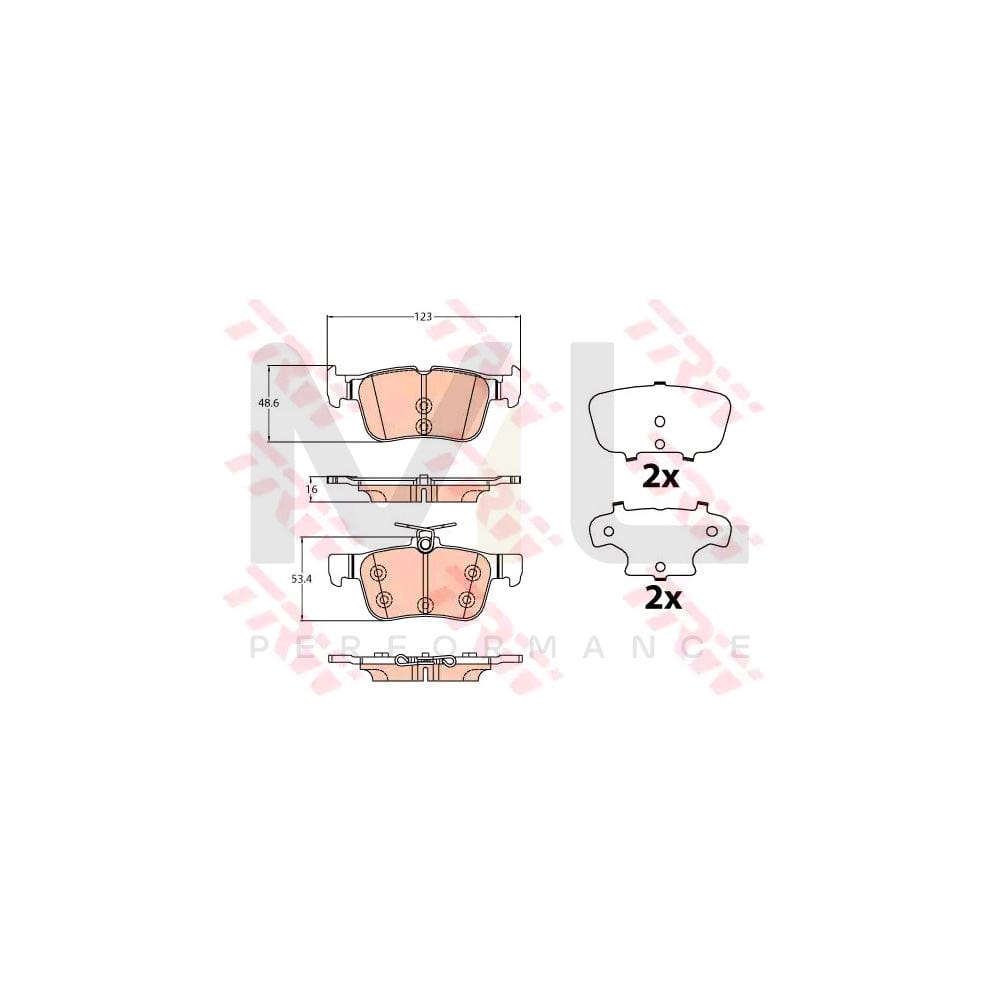 TRW Gdb2133 Brake Pad Set With Accessories | Performance Parts Direct Car Parts
