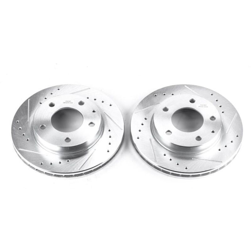 PowerStop Power Stop 93-97 Ford Probe Front Evolution Drilled & Slotted Rotors - Pair