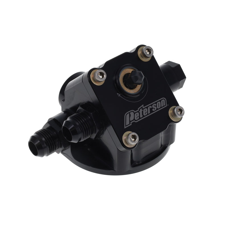 Peterson Fluid Systems Primer Filter Mount -12AN Ford - Left to Right