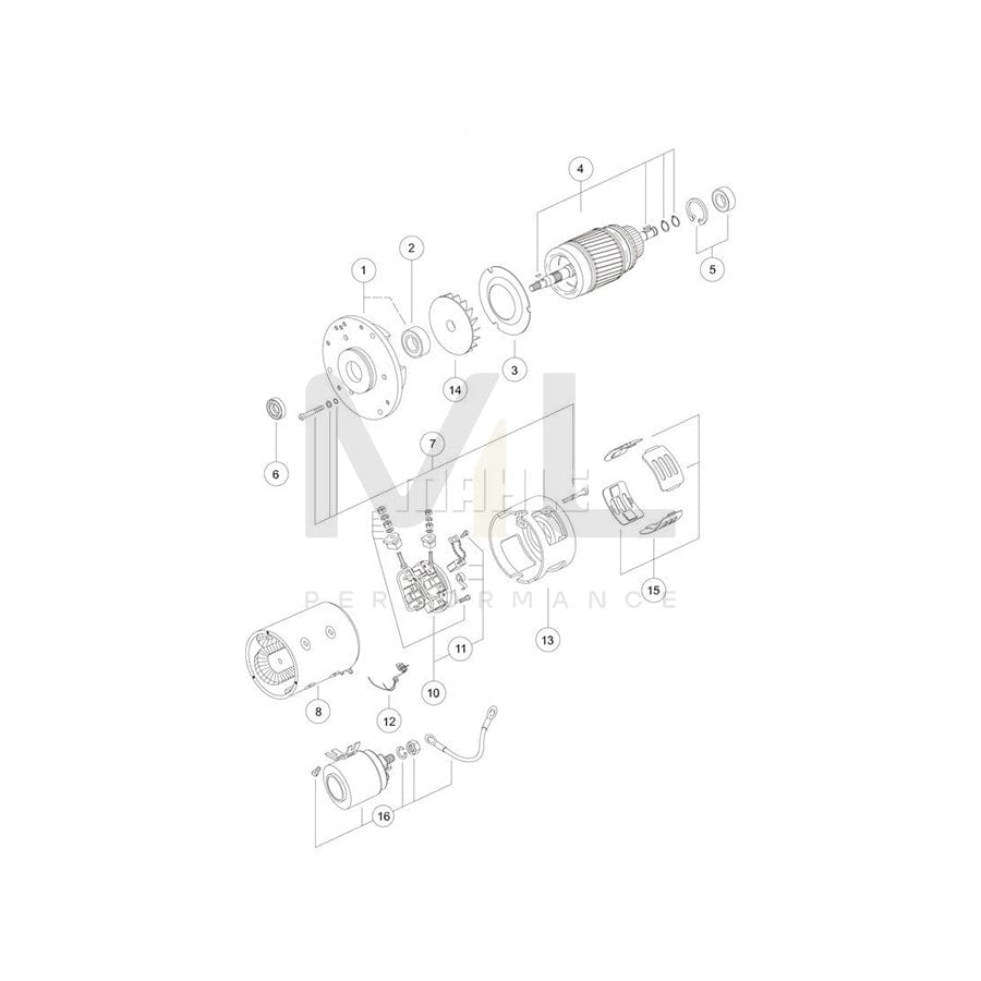 MAHLE ORIGINAL MG 557 Alternator 14V, 90A | Performance Parts DirectCar Parts