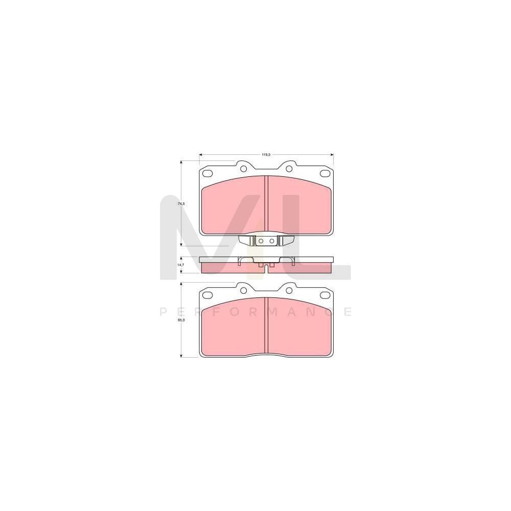 TRW Gdb4076 Brake Pad Set Incl. Wear Warning Contact | Performance Parts Direct Car Parts