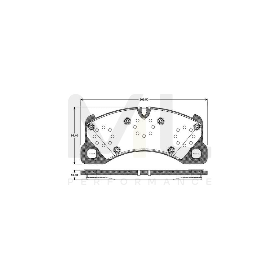 Bosch 0986Tb3087 Brake Pad Set Excl. Wear Warning Contact | Performance Parts Direct Car Parts