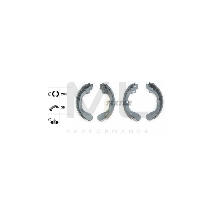 TEXTAR 91056100 Brake Shoe Set without handbrake lever | Performance Parts Direct Car Parts