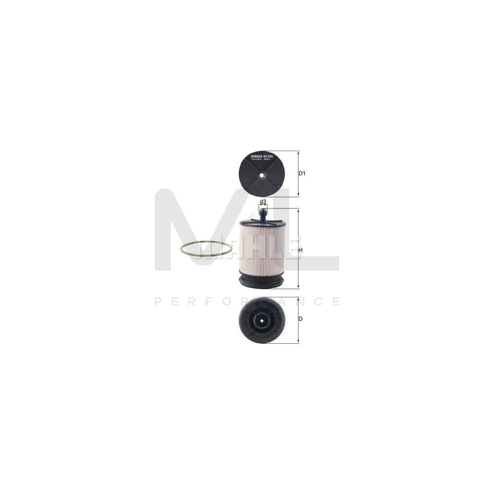 MAHLE ORIGINAL KX 569D Fuel filter Filter Insert | Performance Parts DirectCar Parts