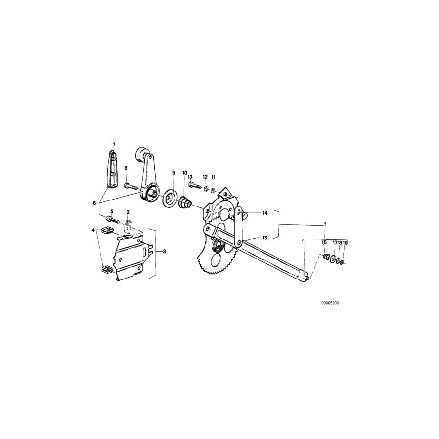Genuine BMW 51321809602 E12 Window Lifter Front Right (Inc. 518, 528 & 520i)