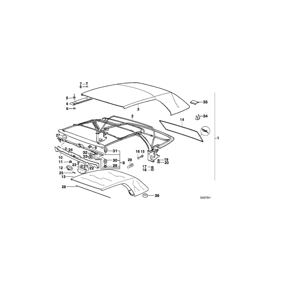 Genuine BMW 54318222930 E36 Base Plate Right (Inc. M3, 323i & 328i)