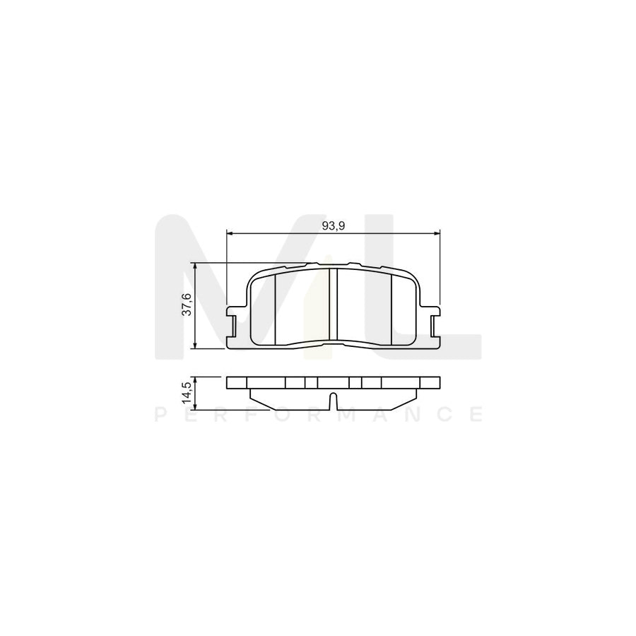 Bosch 0986494359 Brake Pad Set BP1267 | Performance Parts Direct Car Parts