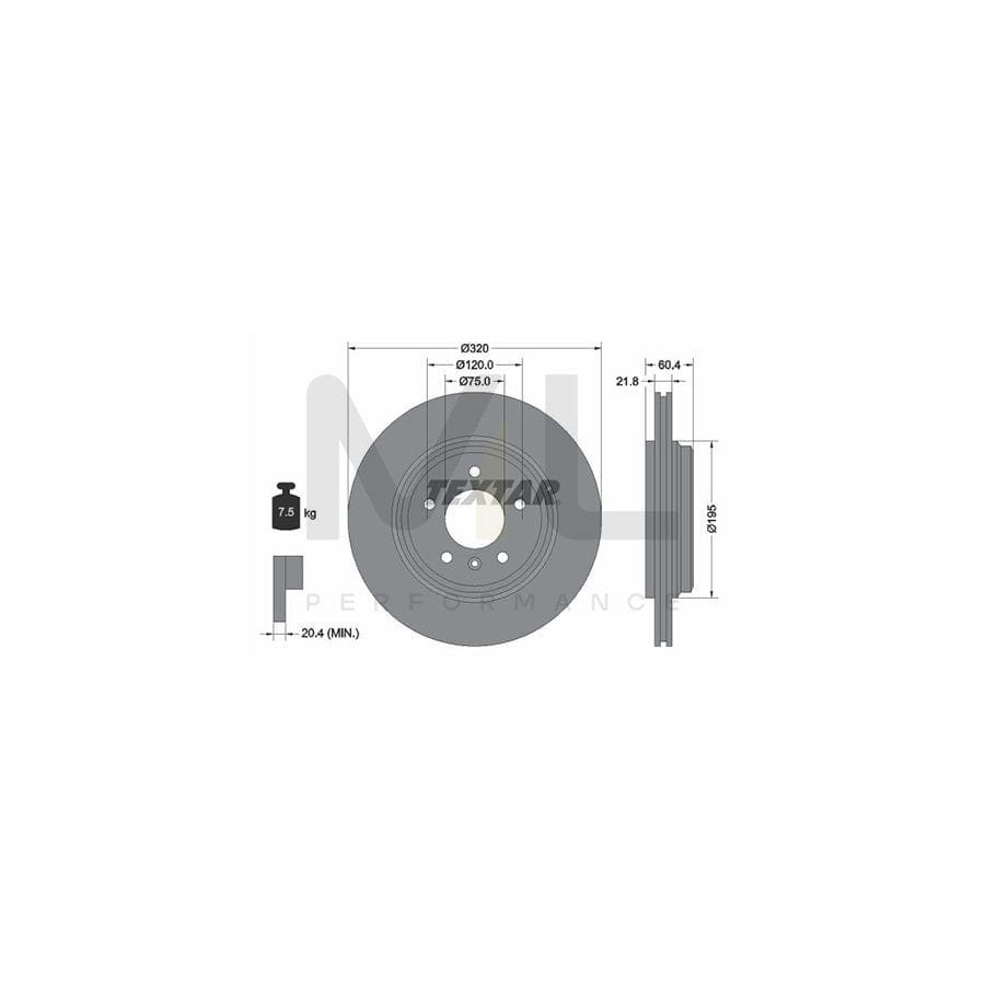 TEXTAR PRO 92107003 Brake Disc for BMW 3 Series Externally Vented, Coated, without wheel hub, without wheel studs | Performance Parts Direct Car Parts