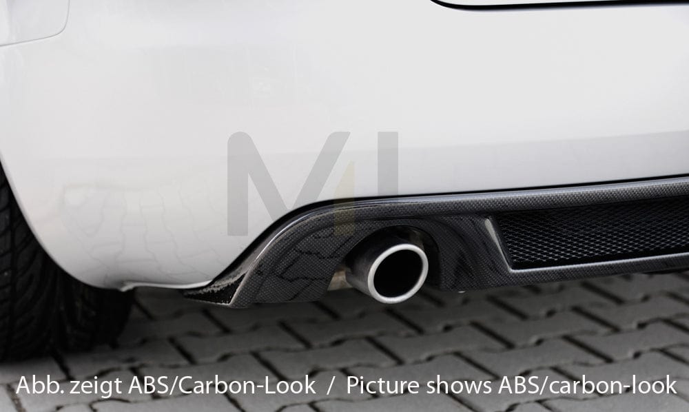 Rieger 00055268 Audi 8H A4 Rear Diffuser for Original Tailpipe Left & RIght - Matte Black