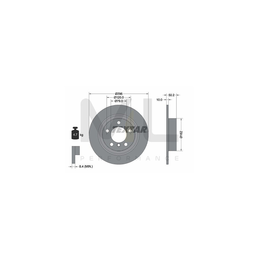 TEXTAR 92294003 Brake Disc Solid, Coated, without wheel hub, without wheel studs | Performance Parts Direct Car Parts
