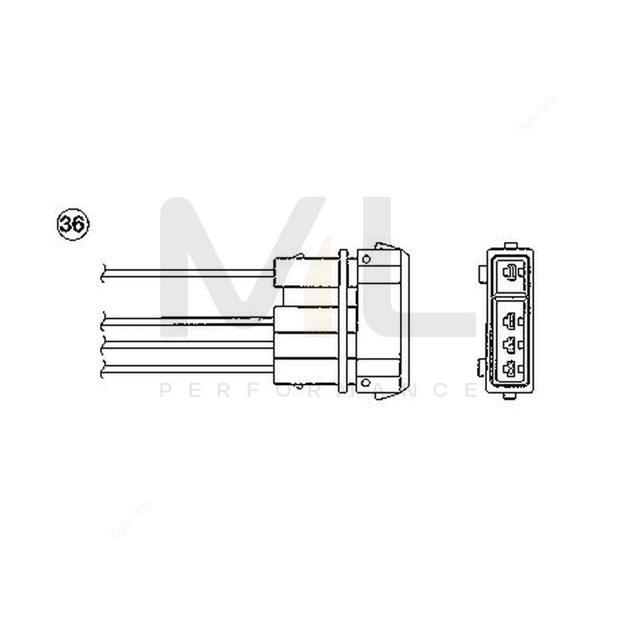 NTK Lambda Sensor / O2 Sensor (NGK 97908) - OZA457-EE19