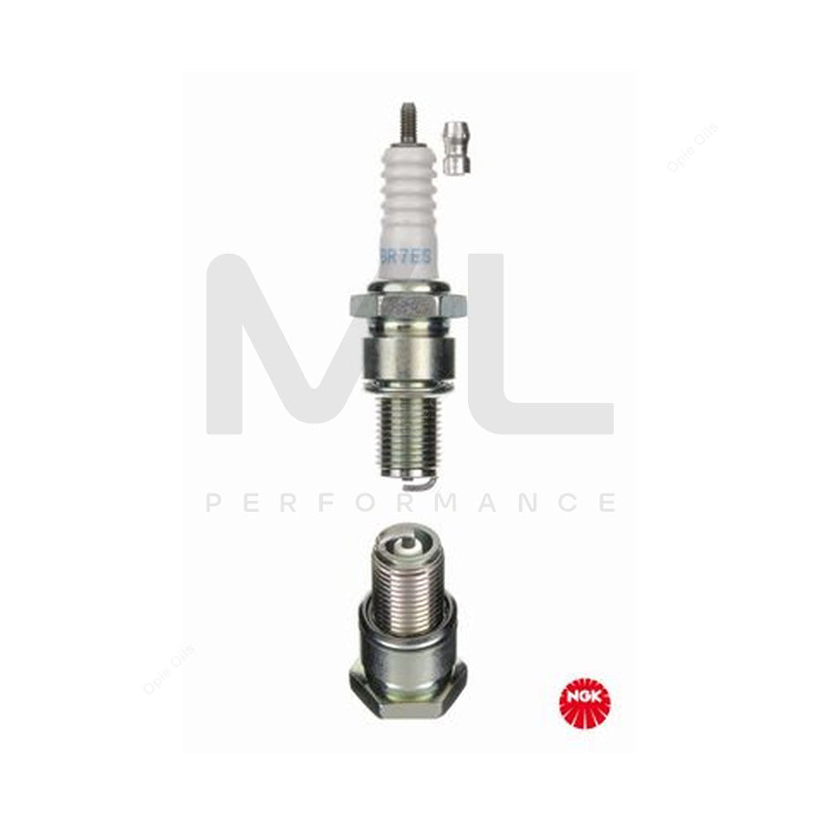 NGK BR7ES (5122) - Standard Spark Plug / Sparkplug - Projected Centre Electrode