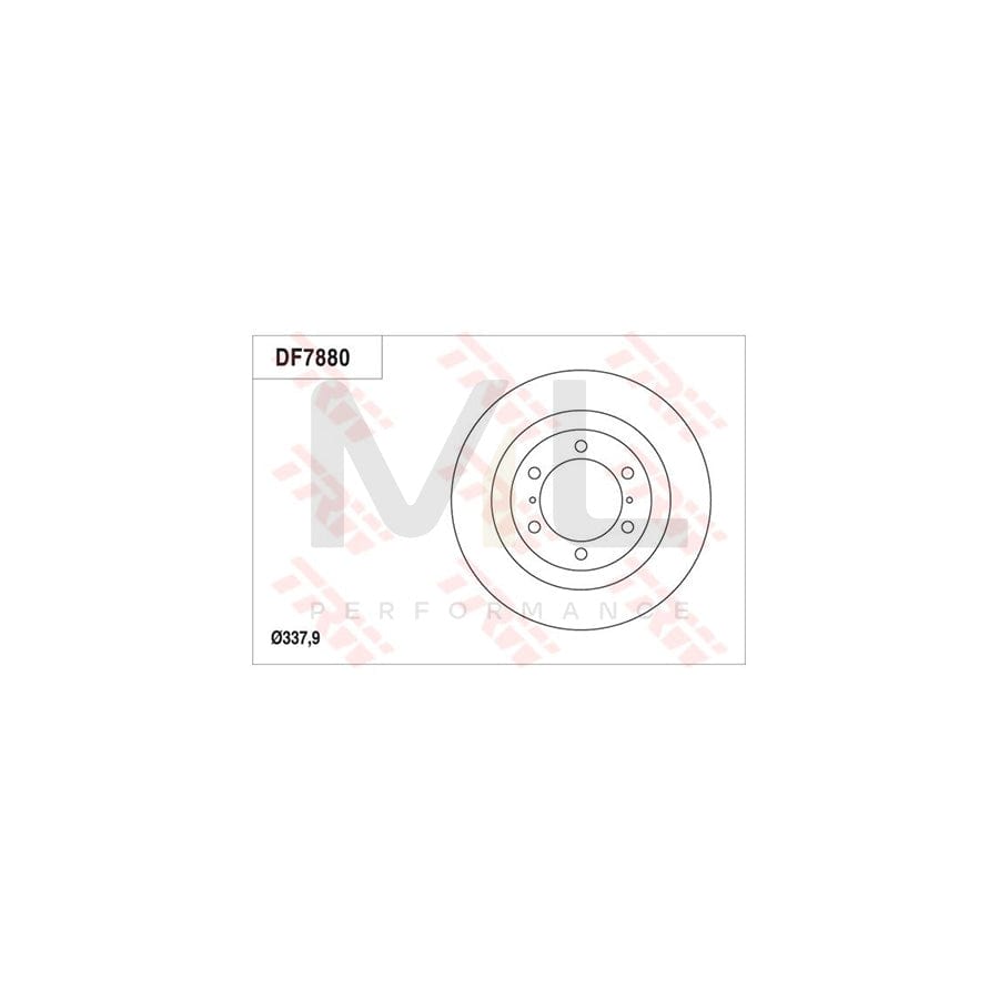 TRW DF7880S Brake Disc Vented, Painted | Performance Parts Direct Car Parts