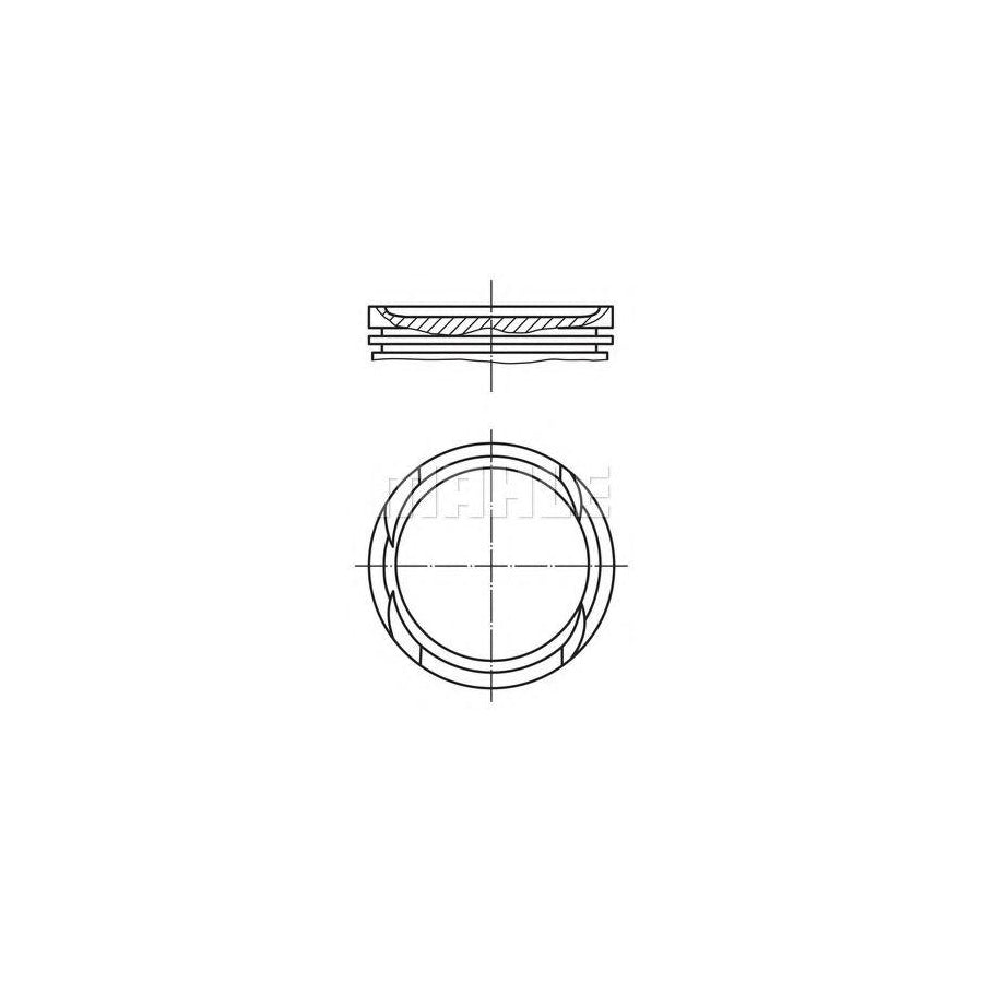 MAHLE ORIGINAL 002 57 00 Piston suitable for MERCEDES-BENZ S-Class 92 mm, with piston rings