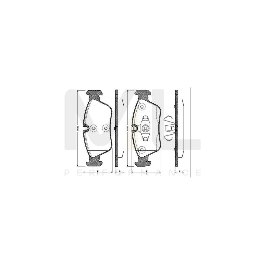 Bosch 0986Tb2668 Brake Pad Set Excl. Wear Warning Contact | Performance Parts Direct Car Parts